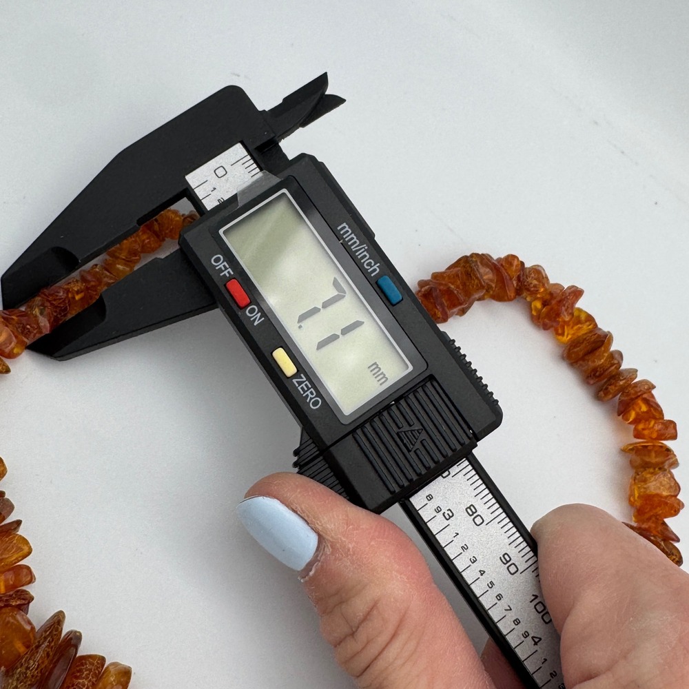 Vintage‎ Natural Baltic Amber Chunky Chip Necklace Graduated Cognac Honey 30in - Picture 10 of 14